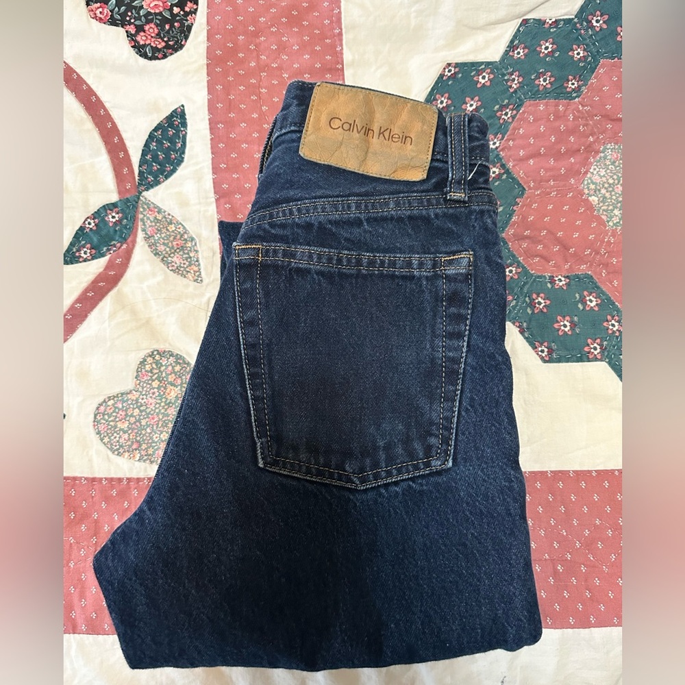 Calvin Klein 90s Dark Blue Straight Leg Jeans 24